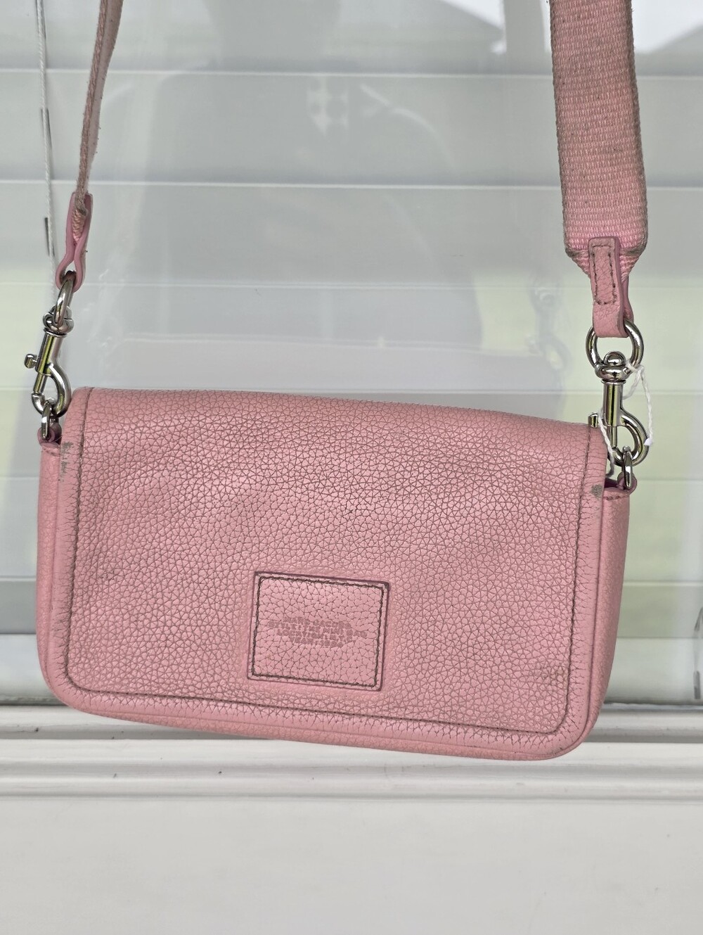 Marc Jacobs The Mini Bag Pink Pebbled Leather Crossbody Shoulder Bag Adjustable - Picture 6 of 16